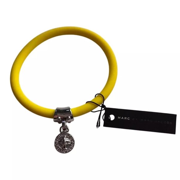 Marc by Marc Jacobs Silicone Stretch Bracelet Yellow NWT - Picture 1 of 3